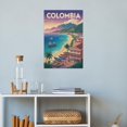 thumbnail image 4 of Retro Vintage City Travel Poster of Santa Marta with Historic Streets And Classic Details Print Poster, 4 of 8