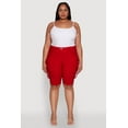 thumbnail image 2 of Womens Plus Size Trendy High Waisted Bermuda Shorts with Cargo Pockets, 2 of 5