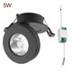 thumbnail image 1 of AC86-265V 5W Lámpara empotrada COB blanca y negra Luz de techo Downlight para pared interior, 1 of 8