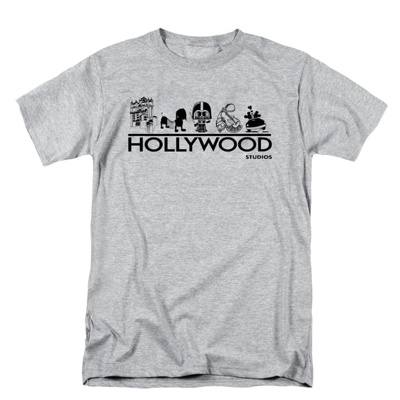 Hollywood Studio Shirt for Women Men Unisex Funny Letter Print Shirt Cute Graphic Short Sleeve Tees Tops (XX Large) Gray
