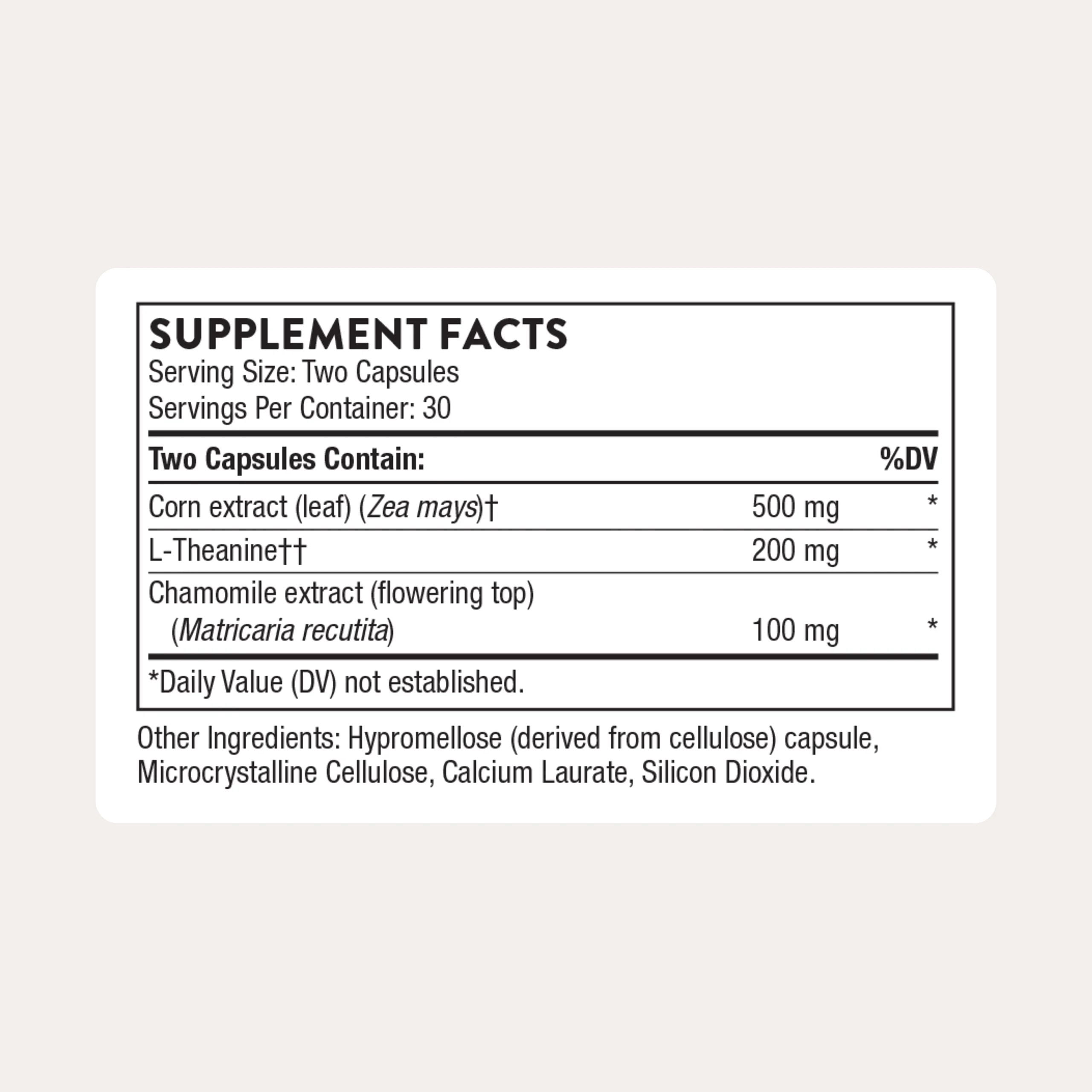THORNE Deep Sleep Complex - Natural Sleep Support with L-Theanine, Chamomile & Maizinol - Supports Quality & All Phases* - Melatonin Free & Gluten Free - 60 Capsules (30 Servings)