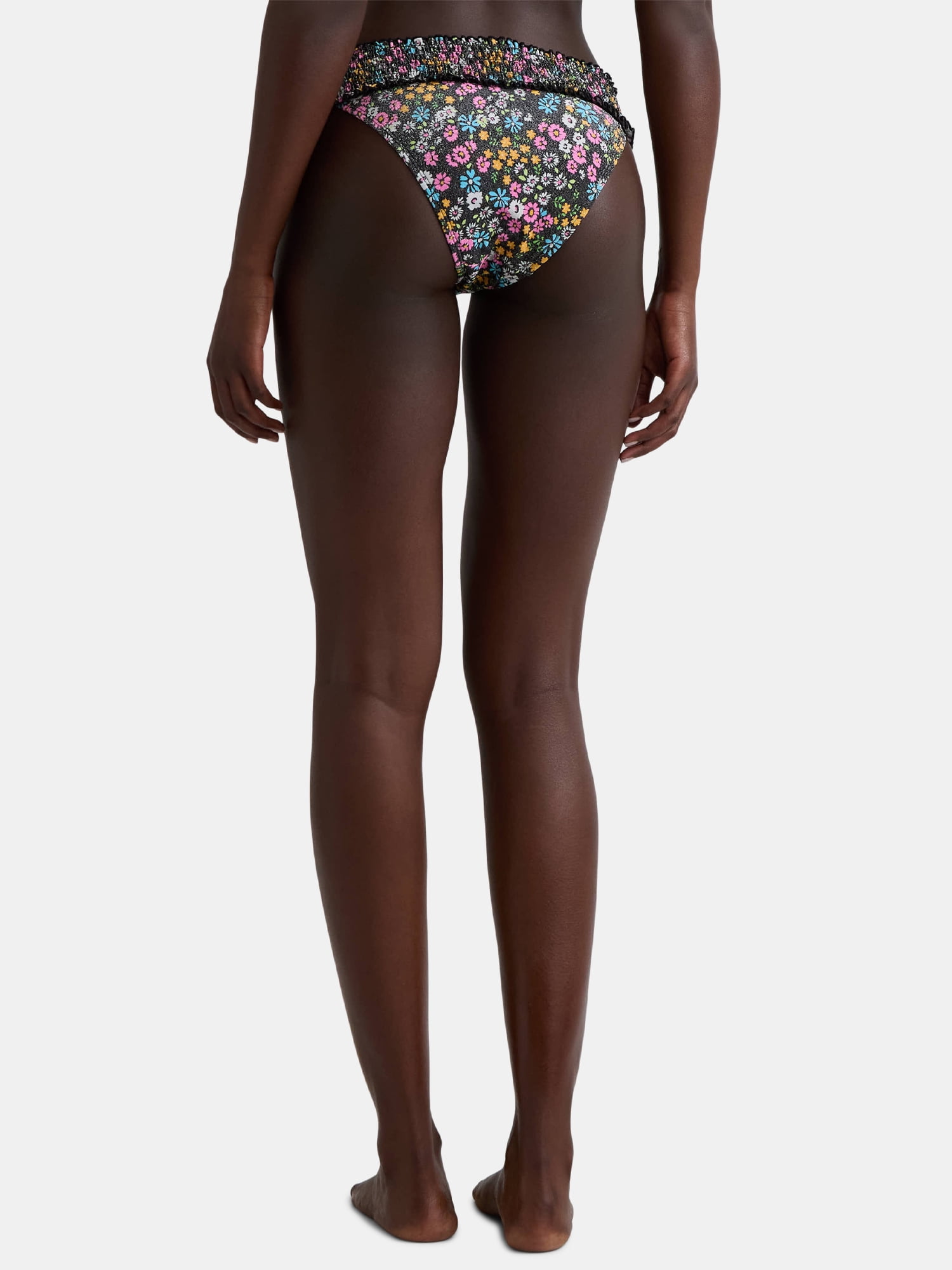 Celebrity Pink Women's Print Smocked Bikini Bottoms, Sizes XS-XXL