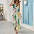 thumbnail image 6 of Lunarable Pineapple Sleeveless Dress Female Clothing Dress Women Summer 2025 Dress, 6 of 7