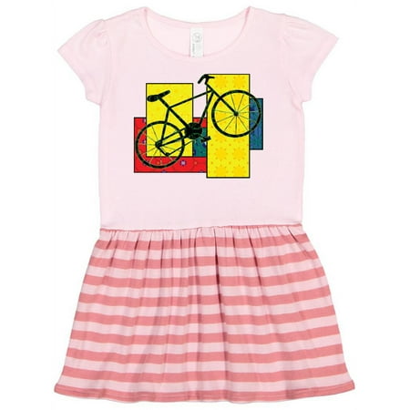 

Inktastic Bike Pattern Blocks Gift Toddler Girl Dress