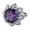 Style Two, variant on 14K Gold Over S925 Floral Amethyst Ring, Classic February Birthstone Charm, Purple Stone Ring, Ideal Anniversary or Birthday Gift for Her