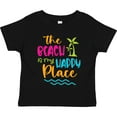 thumbnail image 3 of Inktastic Spring Break the Beach is My Happy Place Boys or Girls Toddler T-Shirt, 3 of 5