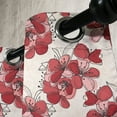 thumbnail image 4 of Ambesonne Floral Grommet Curtain, Birth of the Nature Design, 50" x 54", Ruby Pale Pink Cream, 4 of 6