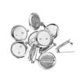 thumbnail image 1 of 10 Uds. de pines traseros Macarena broche plano Base bandeja de bisel DIY 25mm plata, 1 of 8