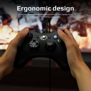 PC Controller, Wired Controller for Xbox 360/PC, 71 in/1.8m USB cable , Double Vibration-Black