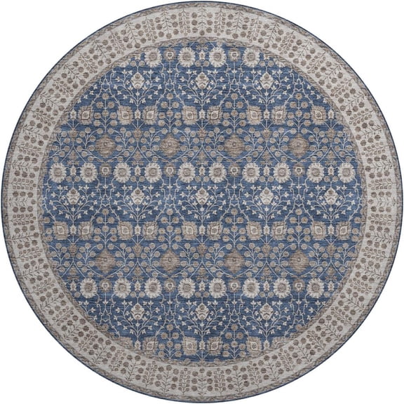 Luxury Washable Hatay HY8 Navy 8' x 8' Rug