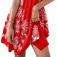 thumbnail image 5 of Summer Dresses for Women Strapless Casual Beach Cover Ups Tube Top Sundress Red L, 5 of 5