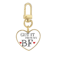 thumbnail image 1 of Porte-clés en Métal Cœur Doré de la Saint-Valentin, 1 of 3