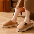 thumbnail image 3 of Warm Winter Slippers for Men and Women Fuzzy House Slippers Indoor Thick Plush Comfort Footwear for Couples Soft Cozy Shoes for Cold Weather, 3 of 9
