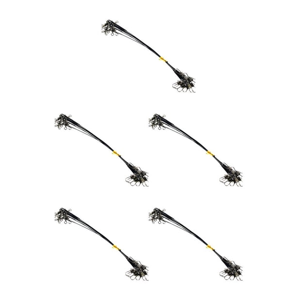 Naiovety 10 Uds. De cables de línea de pesca, líderes de enclavamiento, aparejos de señuelos de pesca a presión, accesorios de equipo de Type8 NO8