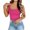 C-Hot Pink, variant on Ulitacool Womens Tank Tops Square Neck Vest Top Solid Color Square Neck Summer Sleeveless Shirt Trend Daily Wear L Hot Pink