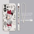 thumbnail image 3 of Disney Mickey Minnie Mouse Phone Case For Samsung A73 A53 A33 A52 A32 A71 A51 A21S A03S A50 A30 5G Liquid Left Rope Funda, 3 of 5