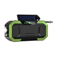 thumbnail image 1 of Radio Solar con Manivela, Altavoz Bluetooth, Linterna LED de Emergencia, Batería Externa, Dispositivo de Audio, Color Verde., 1 of 10
