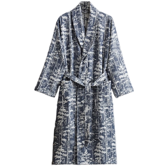 Cotton Three-Layer Gauze Bathrobe For Couples Spring And Autumn Homewear Spa Bath Robes Quick-Dry Long Robes