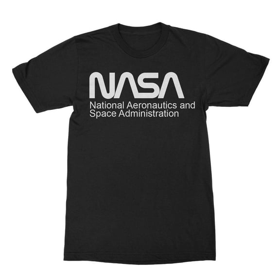 Nasa Classic White Typography Men T-Shirt, Male Medium