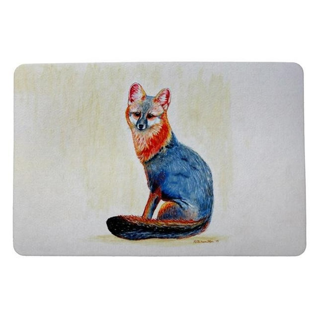 Betsydrake DM1149 18 x 26 in. Gray Fox Door Mat