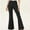 A0169-Black, variant on QUINDOS Yoga Pants Flared Leg for Women High Waist Full Length Flare Leggings with Pockets