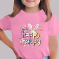 thumbnail image 2 of Auroural Girls Clothes 10-12 Shirts Pullover Children'S Easter Printed Rabbit Printed Tshirt Easter Shirt Short Sleeved T-Shirt Round Neck Short Sleeved Casual Versatile for Kids, 2 of 5