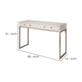 thumbnail image 5 of Benjara Console Table with Two Drawers and Metal Base, White, 5 of 5