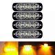 thumbnail image 2 of 4 Pcs 4-Led Amber Flash Flashing Recovery Strobe Car Emergency Signal Led Orange Grill Breakdown Light Fog Light Beacon, 2 of 5