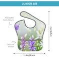 thumbnail image 4 of Hirioo Purple Butterfly On Wild for Baby Waterproof Pocket Bib Adjustable Closed for Babies Toddlers with Large Pocket 6-24Months, 4 of 8