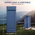 thumbnail image 2 of JIAN YA NA Camping Sleeping Pad, Inflatable Camping Mat, Compact TPU Camping Mattress with Built-in Foot Pump (Navy Blue), 2 of 11