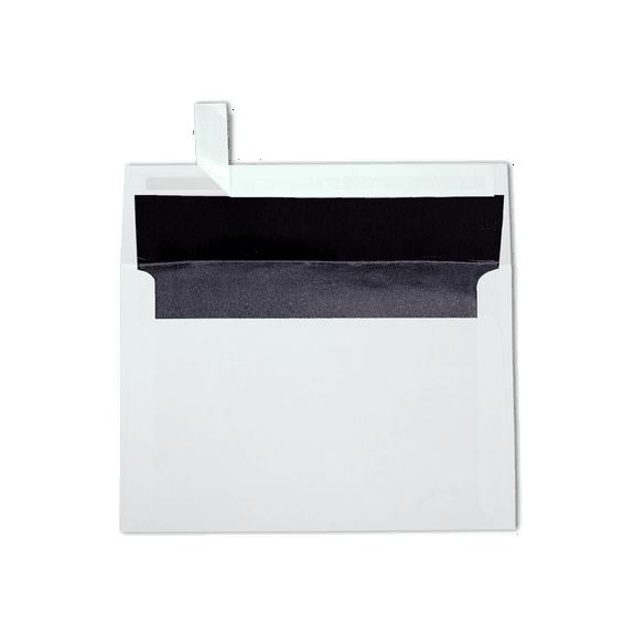 LUXPaper A8 Invitation Envelopes, 5 1/2 x 8 1/8, 60 lb. White with Black Lining, 500 Pack