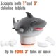 thumbnail image 2 of XY-WQ Chlorine Floater, Floating Pool Chlorine Dispenser (Shark), Fits 1 and 3 Inch Tablets compatible Large and Small Pools, Hot Tub, Spa, 2 of 5