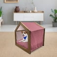 thumbnail image 3 of Chevron Pet House, Zigzag Colorful Chevron Ornament Motifs Symmetry Modern Feminine Theme, Outdoor & Indoor Portable Dog Kennel with Pillow and Cover, 5 Sizes, Burgundy Ruby Coral, by Ambesonne, 3 of 5