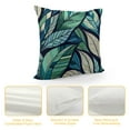 thumbnail image 4 of BCIIG Leaf Wall Navy Blue Pine and sage Green Leaves Mint Lines Velvet Throw Pillow Covers Sofa Pillowcase Car Square Throw Pillowcases Home Decoration, 4 of 5
