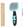 thumbnail image 2 of OULII Dog Grooming Comb 1Pack Blue Abs Material Hair Removal Tool 5.9x2.4in, 2 of 8