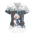 thumbnail image 1 of Uniforme de Enfermería de Navidad para mujer, blusa de trabajo, camiseta de manga corta con cuello en V, ropa de enfermería, Tops de túnica para enfermeras, 1 of 5
