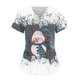thumbnail image 1 of Uniforme de Enfermería de Navidad para mujer, blusa de trabajo, camiseta de manga corta con cuello en V, ropa de enfermería, Tops de túnica para enfermeras, 1 of 5