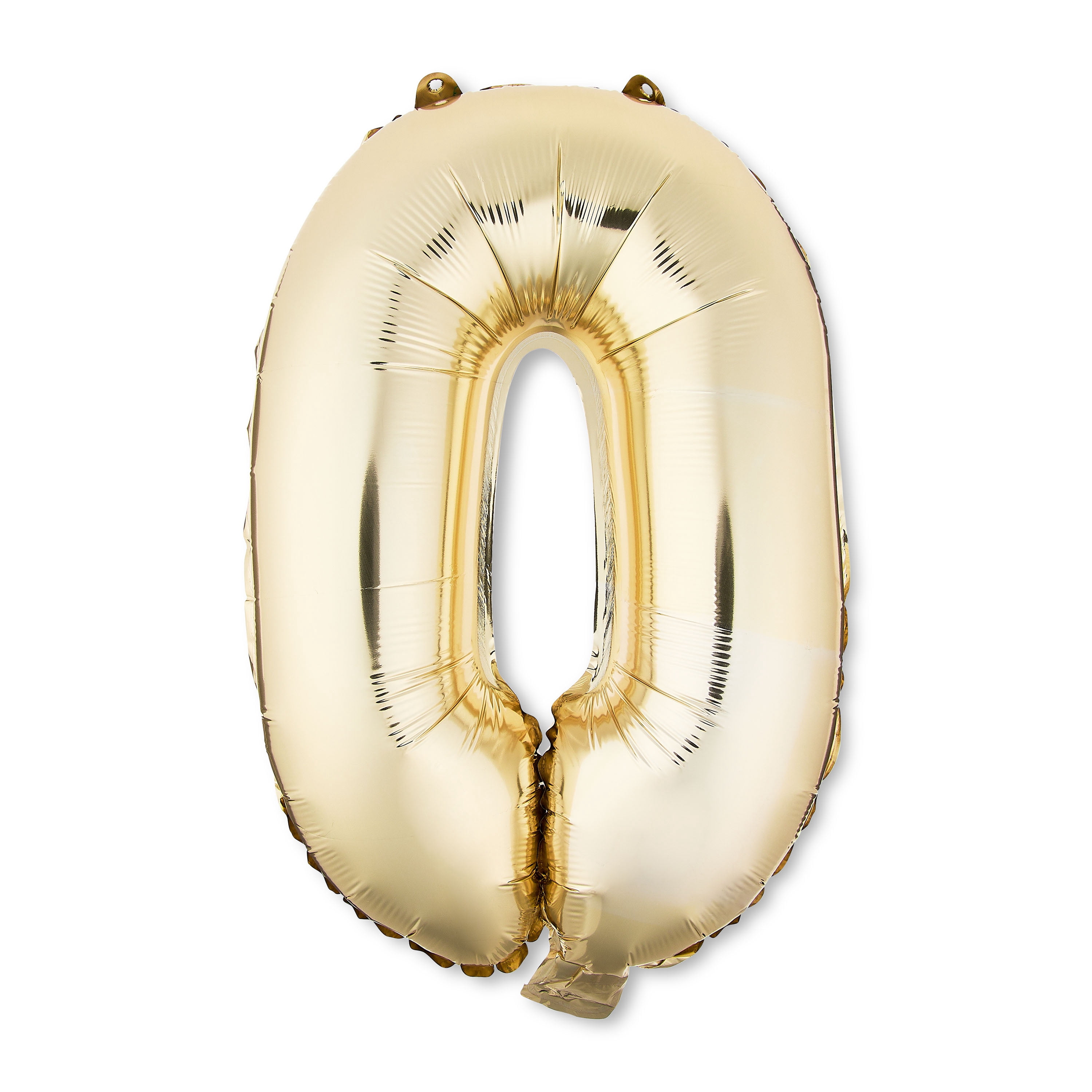 (6 pack) 16 inch Gold Number 0 Foil Balloon by Way To Celebrate
