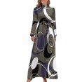 thumbnail image 2 of Vestido largo retro de los años 60 con óvalos, vestidos para mujer 2024, ropa de verano para mujer, vestidos africanos para mujer, 2 of 5