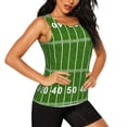 thumbnail image 2 of Balery American Football Field2 Camiseta sin mangas estampada ligera para mujer, tops de entrenamiento sin mangas, camisetas de yoga transpirables de secado rápido.-Medium, 2 of 7