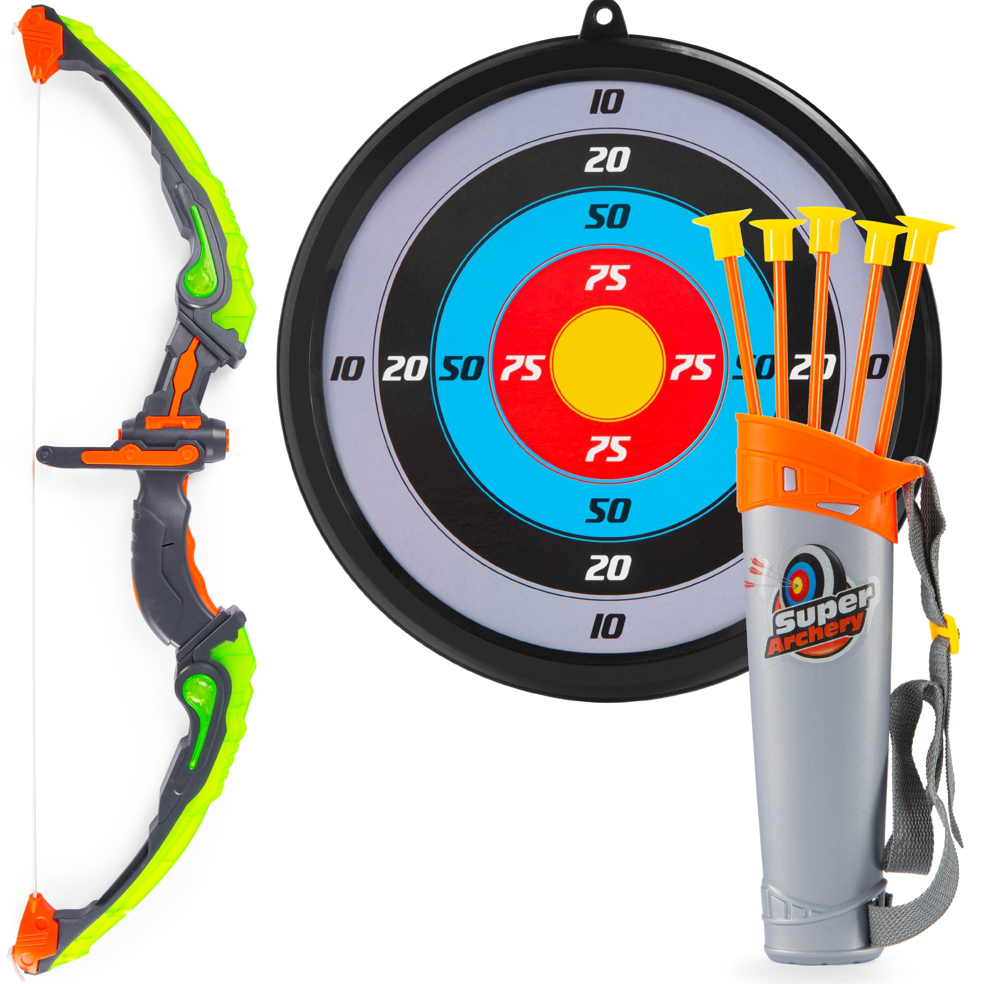 Best Choice Products 24in Light Up Kids Archery Toy Play Set w/ 3 Light