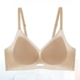 thumbnail image 2 of YFNNUP Everyday Daily Bras, Women's Wireless Bra Support Lift Seamless T-Shirt Bras Full Coverage Beige,XL, 2 of 6