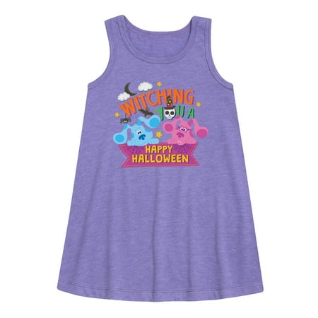 

Blue s Clues - Witching You A Happy Halloween - Toddler and Youth Girls A-line Dress