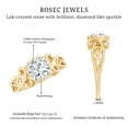 thumbnail image 6 of Rosec Jewels Moissanite Cushion Cut Engagement Ring 3 Carat - Vintage Style Ring - 8 mm - D-VS1 Quality Certified, 14K Yellow Gold, US 8.50, 6 of 9