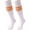 Orange Stripe+white, variant on (Price/2 pairs)TOPTIE 2 Pack Classic Triple Stripes Tube Socks, Football Soccer Knee High Socks for Sports and Daily Use-White Stripe+Black