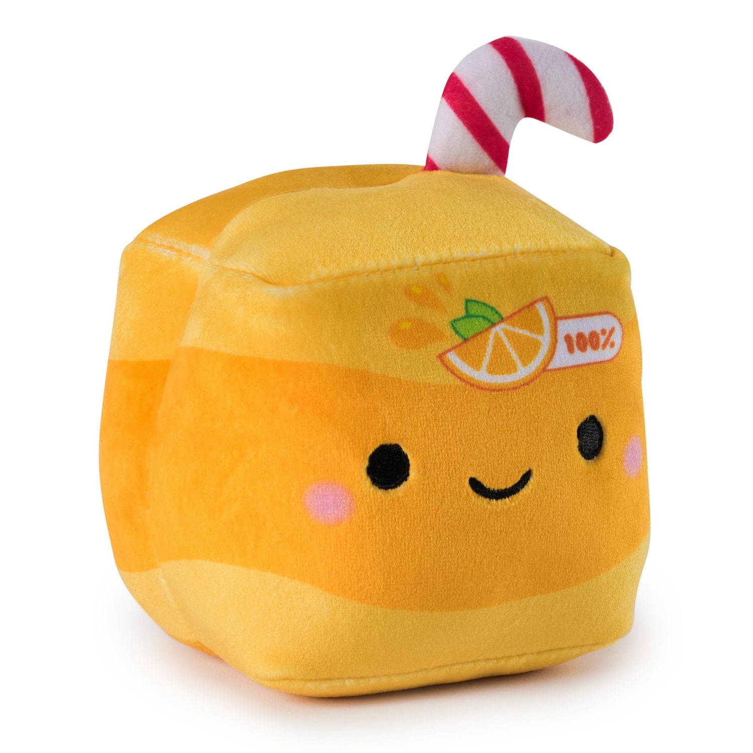 Cheeky Chonks Sitrus Squeeze, Peluche réversible, peluches sur le thème de la nourriture, peluche brique de jus de fruits à partir de 3 ans, orange, 11 cm