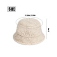 thumbnail image 4 of Deago Women Winter Bucket Hat Vintage Cloche Hats Warm Faux Fur Wool Outdoor Fisherman Cap (Beige), 4 of 8