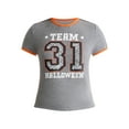 thumbnail image 5 of Halloween Women's and Women’s Plus Varsity Tee and Shorts Pajama Set, 2-Piece, Sizes XS to 3X, 5 of 5