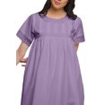 thumbnail image 5 of Moomaya Lace Neckline Cotton Sleepwear For Ladies Womens Round Neck Nightdress, 5 of 6