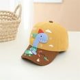 thumbnail image 5 of WIBACKER 2-5T Toddler Kids Cute 3D Dinosaur Baseball Cap Autumn Winter Corduroy Hat Outdoor Warm Casual Bonnet, 5 of 9